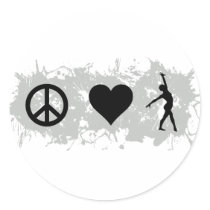 Ballet 1 round stickers