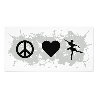 Ballet 5 photo card template by PeaceLoveSports