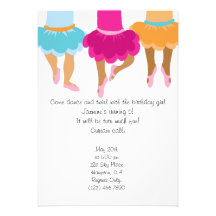 Ballet African American Girls Invitation
