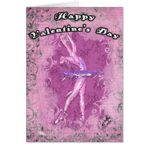 Ballet Baroque Happy Valentine's Day Card