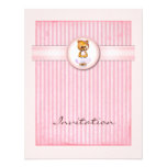Ballet Bear Vintage Pink Candy Birthday Invitation