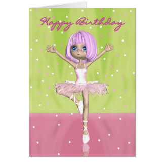 Happy Birthday Ballerina Cards, Happy Birthday Ballerina Card Templates ...