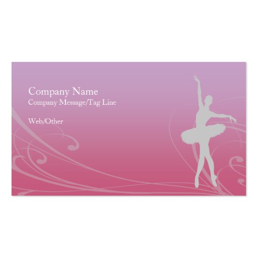 Ballet Business Card (back side)