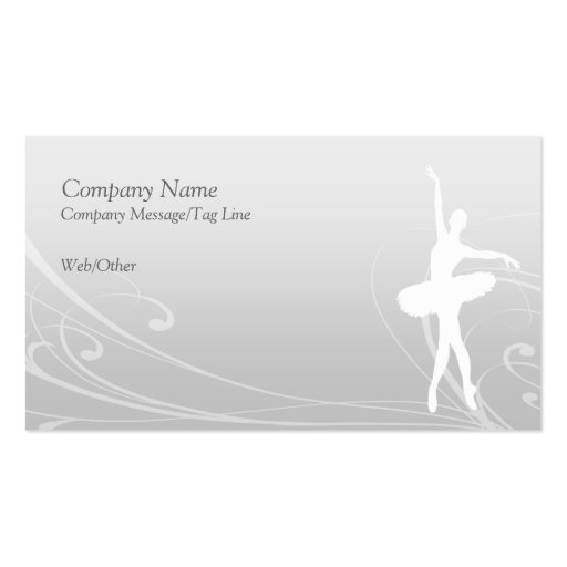 Ballet Business Card (back side)