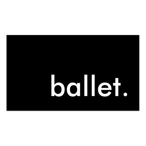 ballet. business card template (front side)
