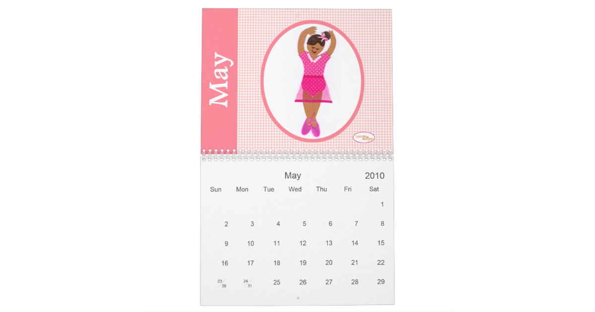 Ballet Calendar for Girls Zazzle
