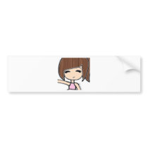 ballet chibi bumper sticker