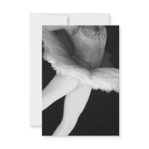 Ballet - Dance - Ballerina 9 - Black & White Announcement