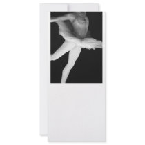 Ballet - Dance - Ballerina 9 - Black & White Custom Rack Cards