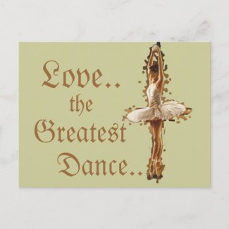 Ballet Dance Card By Cindy Wilson postcard