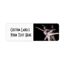 Ballet - Dance Partners 2 - Red Custom Return Address Labels