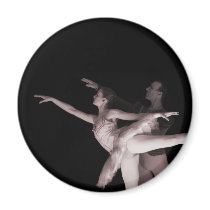 Ballet - Dance Partners 2 - Red Fridge Magnets