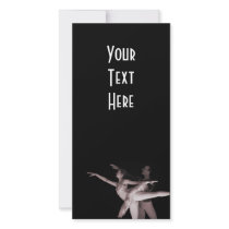Ballet - Dance Partners 2 - Red Personalized Photo Card