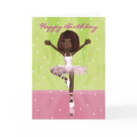 Ballet Dancer Birthday Card - African American Bal