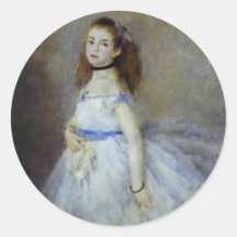 Ballet Dancer by Renoir, Vintage Impressionism Art Stickers