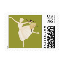 Ballet Dancer on Pointe Postage Stamp