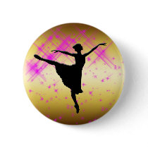 BALLET DANCER SILHOUETTE buttons by dgpaulart BALLET DANCER SILHOUETTE buttons