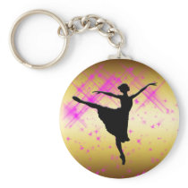 BALLET DANCER SILHOUETTE KEYCHAINS