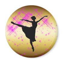 BALLET DANCER SILHOUETTE FRIDGE MAGNETS