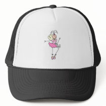 Ballet Dancer Stick Figure Pink Hat