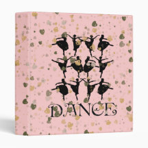 BALLET DANCERS 3 RING BINDERS