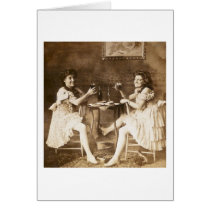 Ballet Dancers Drinking Beer - Vintage Stereoview Cards