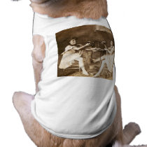 Ballet Dancers Drinking Beer - Vintage Stereoview Pet Tee Shirt
