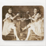 Ballet Dancers Drinking Beer - Vintage Stereoview Mousepads