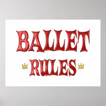 Ballet Dancing Rules Print