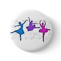 Ballet Day Ballerinas Buttons