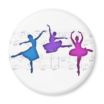 Ballet Day Ballerinas Fridge Magnet