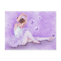 Ballet de papillon ballerina Postcard
