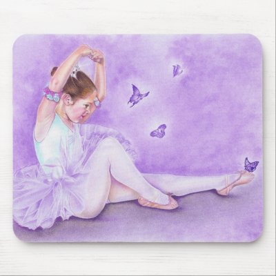 Ballet de Papillon Mousepad by katerinaart