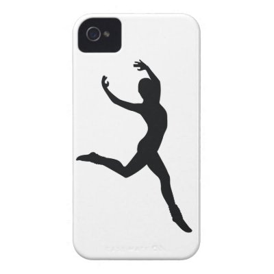 Ballet Elegant Dancing Black Silhouette iPhone 4 Cover