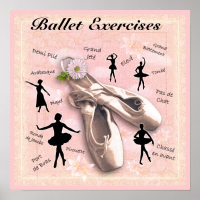 Ballet Exercises Print by aura2000