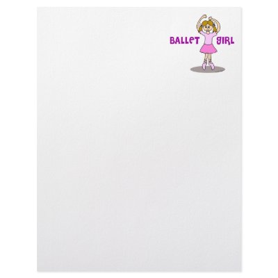 Ballet Girl Letterhead Template by balletgifts