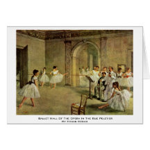 Ballet Hall Of The Opera In The Rue Peletier Greeting Cards