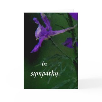 Ballet in Blues Sympathy Card card