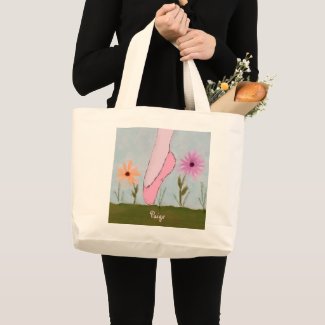 Ballet in Flowers Customizable Tote Bag bag