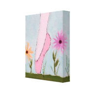 Ballet in Flowers Wrapped Canvas Print wrappedcanvas