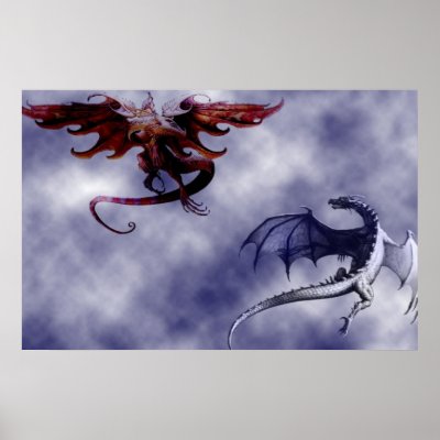 Ballet of the dragons - poster by Imaginaire