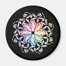 Ballet Pattern (spectral) Fridge Magnets