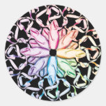 Ballet Pattern (spectral) Round Stickers
