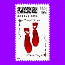 Ballet Postage Stamp ~ Red Toe Shoes