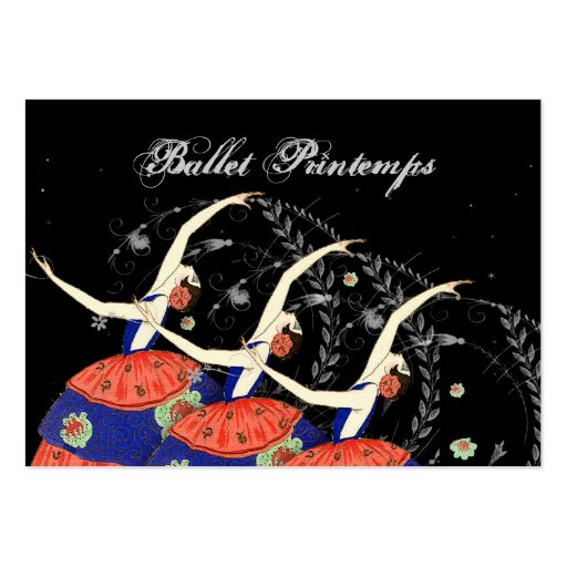 Ballet Printemps Ballerina Design Business Business Card Templates (front side)