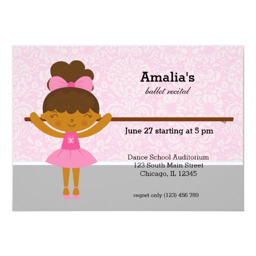 Ballet Recital Card | Zazzle