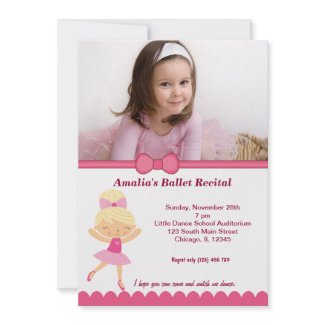 Ballet Recital invitation