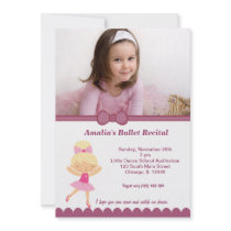 Ballet Recital Invite