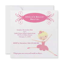 Ballet Recital Custom Invitations