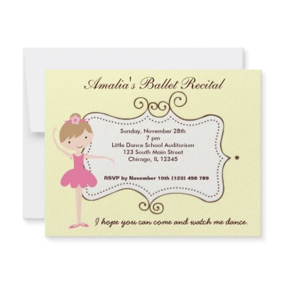 Ballet Recital Announcements by graphicdesign